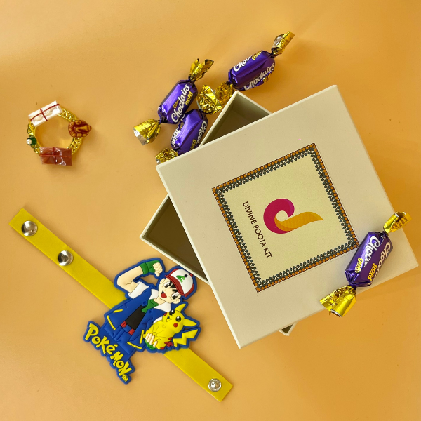 Kids Rakhi 4 Pcs Combo Set (KRN103R27)